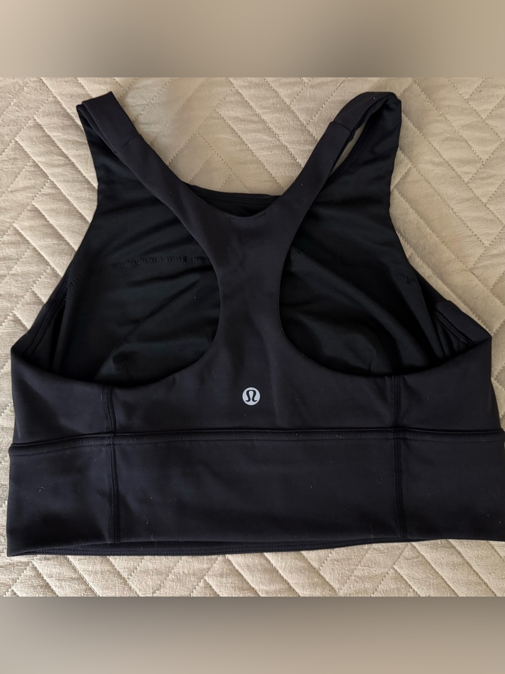 Lululemon Wunder Train Longline Sports Bra Black High Neck Racerback see size